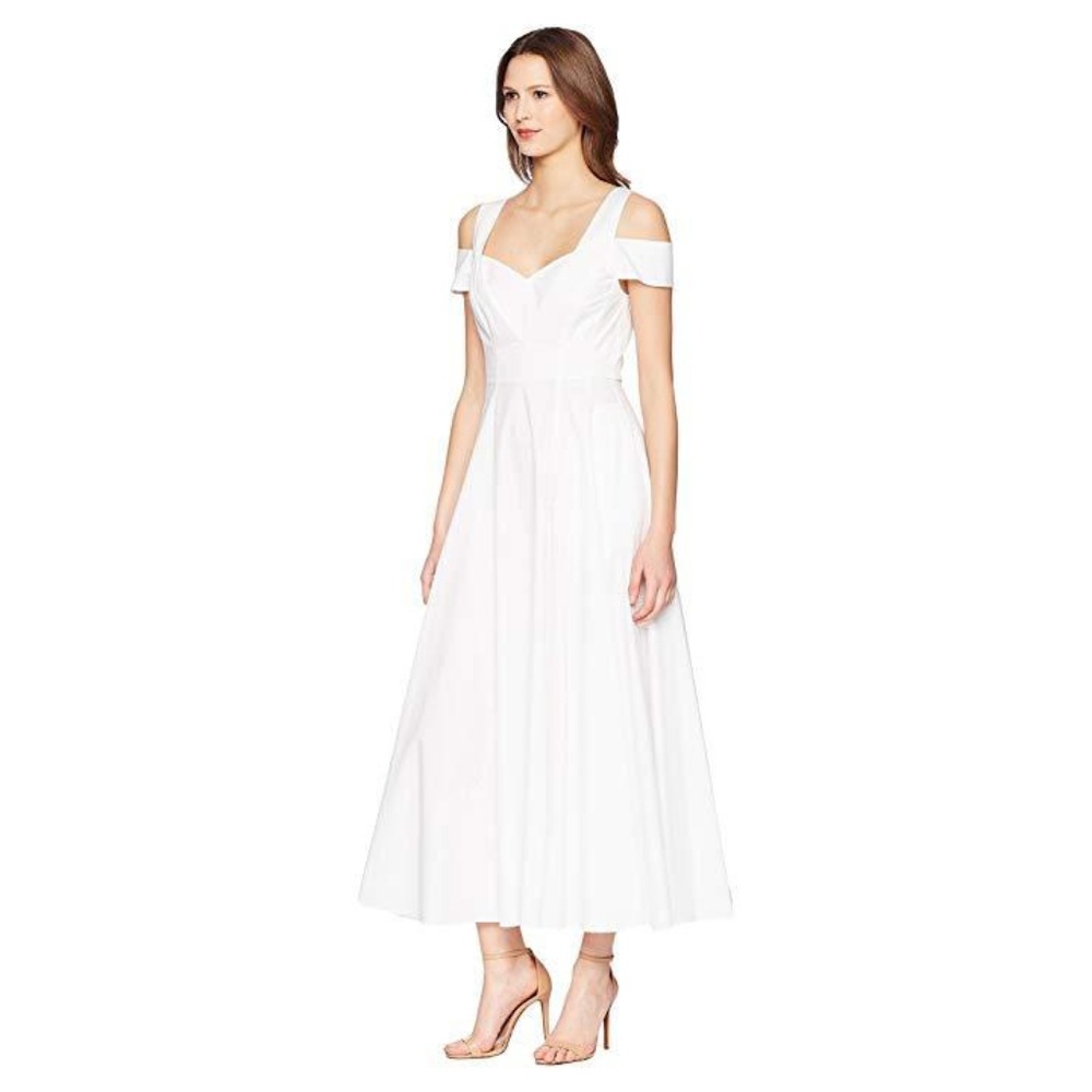 Prabal Gurung Poplin Cold Shoulder A-Line Dress